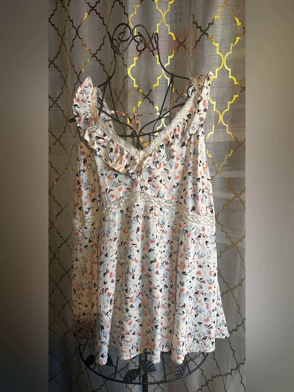Torrid Cream Ruffled Tank Top 2X